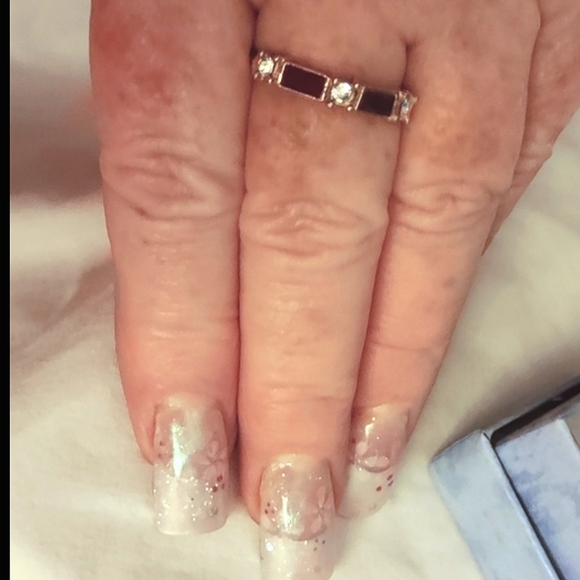 Natural Dark Garnet Thin Band Ring - Picture 16 of 16